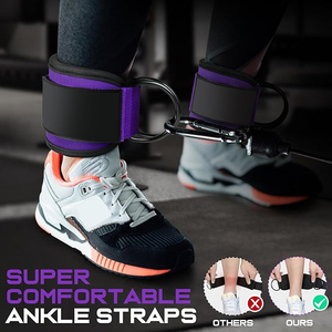 Custom Professional Protection Ankle Straps Gym Training Workout Strong Cable Machines Weight Bearing Foot <b>Ring</b>-Natural Non-Slip - Product Image 4