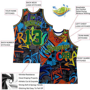 Maillots de basket-ball pour hommes adultes - 100% polyester, sublimation, broderie 3D, impression personnalisée des noms d'équipe, logo, sans manches, respirant - Product Image 4