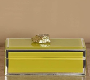 Luxury Lemon Color Mirror <b>Glass</b> Decorative Storage Box Key <b>Knob</b> Premium Jewelry Vanity Organizer Boxes Home Decor Lacquer - Product Image 3