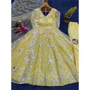 ชุดทำงานด้ายออร์แกซซ่าด้านล่างมีสีเหลืองดูปองตา - Product Image 2