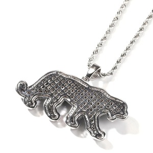 Colgante Pantera Negra de Plata 925 con Baño de Rodio y Moissanita, Collar de Lujo con Temática Animal, Estilo Hip Hop Rapper Bling - Product Image 2