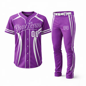 Conjunto de Béisbol en Colores Personalizados, Ropa Deportiva Masculina de Alta Calidad al por Mayor, Transpirable, de Secado Rápido, 100% Poliéster, Antibacteriana, para Invierno - Product Image 3