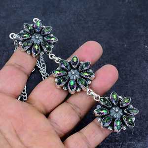 NIKHIL GEMS Élégant Pendentif Bohème Vintage Plaqué Or Mandala Multi-Pendentifs avec Accents de Zircon Multicolore et Breloque en Argent 925 et Pierres Précieuses - Product Image 4