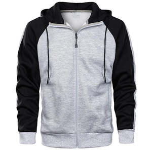 Sudadera con capucha unisex de alta calidad para hombre, sudadera básica gruesa de algodón mezclado con cremallera, sudaderas con capucha lisas con logotipo personalizado - Product Image 1