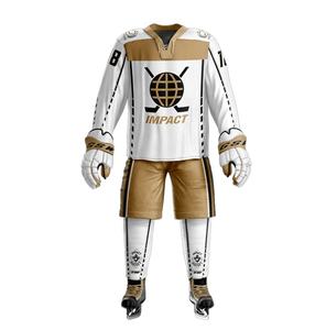 Venta caliente Tendencia Color personalizado Hockey sobre hielo Jersey Set Easy Dry Último diseño de fábrica Top Choice Uniformes de hockey sobre hielo - Product Image 3