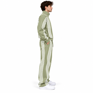 Conjunto Deportivo para Hombre, Chaqueta con Cierre y Pantalones Jogger de Pierna Ancha, Color Verde Salvia, Transpirable, Talla Grande, para Invierno - Product Image 2