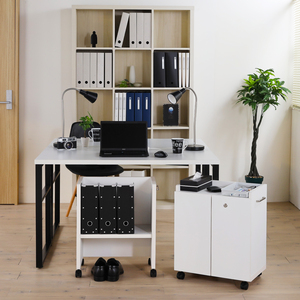 Modern Brown Wood Living Room <b>Cabinet</b> Flat Panel Doors 4 Drawers <b>Lockable</b> <b>Storage</b> Wheels Shelves Minimalist Home Furniture - Product Image 2