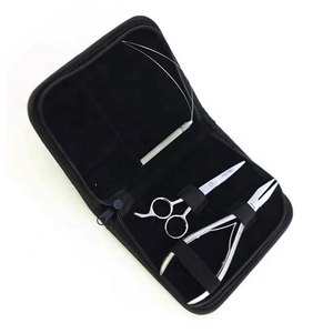 Kit d'outils pour extensions de cheveux en acier inoxydable allemand, finition sablée, pince pour extensions de cheveux à bandes adhésives avec peigne professionnel durable - Product Image 3