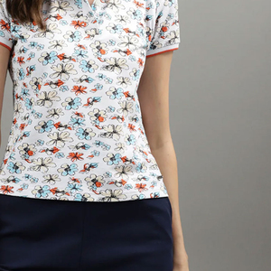 Chemises polo pour femmes en coton 100% imprimé, tissu doux et respirant, coupe élégante, parfaites pour un usage quotidien et décontracté - Product Image 5