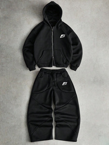 Conjunto Deportivo Personalizado de Sudadera con Capucha y Pantalones de Felpa de Algodón para Hombre, Fabricación B2B de Ropa Deportiva al por Mayor con Marca Privada OEM - Product Image 6