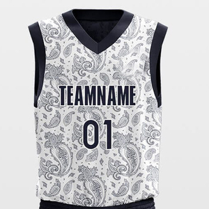 Camiseta de Baloncesto Unisex Personalizada, 100% Poliéster, Sin Mangas, Transpirable, Antibacteriana, de Secado Rápido, Reversible de Doble Cara - Product Image 5