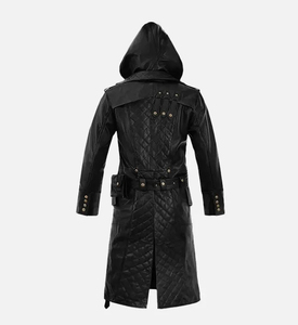 New Best Style Winter <b>Men's</b> Fish Leather <b>Long</b> Coat For <b>Men</b> Customized Logo Best Design 100% Leather Material - Product Image 2