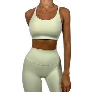 Soutien-gorge de sport push-up sans couture personnalisé pour femme – Haut de yoga rembourré à dos croisé, vêtement de sport et de fitness - Product Image 1