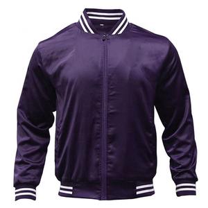 Chaqueta Universitaria de Béisbol Personalizada para Hombre, Diseño Sólido con Cierre de Cremallera, Servicio OEM, Chaquetas Recubiertas - Product Image 4