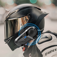 Casque de moto avec casque Bluetooth pour motocycliste, système de communication pour casque de moto, interphone de moto étanche IP67