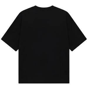 เสื้อยืดผู้ชายไซส์ใหญ่ สีดำ ทรงหลวม แขนสั้น ผ้าฝ้าย คอกลม สตรีทแวร์ เสื้อพื้นฐาน รับผลิตตามสั่ง ขายส่ง - Product Image 2