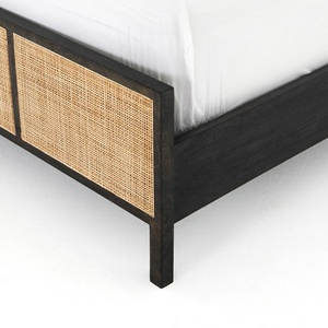 Cama de madera de Mango puro 2022, nuevo diseño, ajuste de lata, Color marrón, 100% - Product Image 5