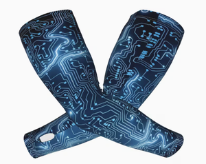 Manchons de bras rafraîchissants en soie glacée pour hommes, couleur unie, sublimation, UPF50+, pour le gaming et le fitness - Product Image 6