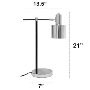 Lámpara de Mesa de Latón de Estilo Industrial con Brazo Ajustable, Luz Moderna para Escritorio y Sala de Estudio - Product Image 3