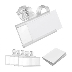 Custom <b>PVC</b> Data <b>Strip</b> Price Tag Holder Display Label Sign Card Durable BPA Free Eco-Friendly Shelf Marker Easy Installation - Product Image 2