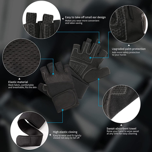Gants de sport Fawn International pour la musculation, en silicone léger, avec fermeture à lacets, pour entraînement avec haltères/barres - Product Image 2