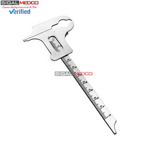 Pied à coulisse vernier 10 cm en acier inoxydable allemand, instrument orthodontique dentaire de mesure de précision - Product Image 4