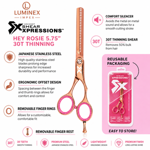 Ciseaux droits pour gauchers NYBL-55 de 5,5 pouces, JAPON, acier 440C, tranchants, dureté 58-59HRC, manche en acier inoxydable, ciseaux de barbier, cheveux, 28 - Product Image 3