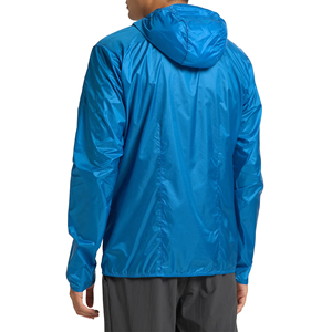 <b>Men's</b> <b>Blue</b> Hooded Waterproof Windbreaker Jacket Lightweight Zip-Up Sporty Stand Collar Outdoor Running Hiking Coat - Product Image 4