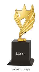 Trofeo Estrella Metálica, Plateado en Oro, Plata y Oro Rosa, Modelo 746 A B C, Grabado Duradero, Premio para Deportes y Juegos - Product Image 4