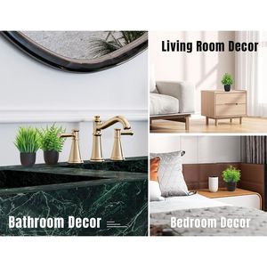 Set di 4 Piccole Piante Artificiali Nere, Accessori per Bagno, Casa, Cucina, Tavolino da Caffè, Ufficio, Piante Finte e Decorazioni Verdi - Product Image 4