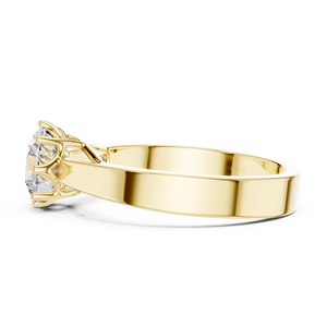 Anillo de Diamante Moissanita en Plata de Ley 925 Chapado en Oro Amarillo, Fabricante y Proveedor de Joyería al por Mayor - Product Image 2