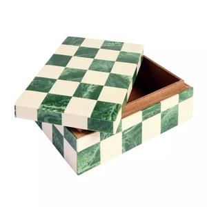Handmade Bone Inlay Floral Design European Modern Luxury 2-Layer Rectangle Jewelry Storage <b>Box</b> Premium Resin Wood Custom Sizes - Product Image 4
