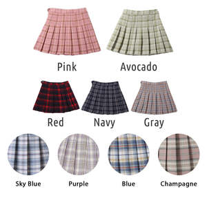 Jupe plissée écossaise en flanelle pour filles, uniforme scolaire d'été, taille haute, mini, 100% coton teint en fil, douce et respirante - Product Image 6