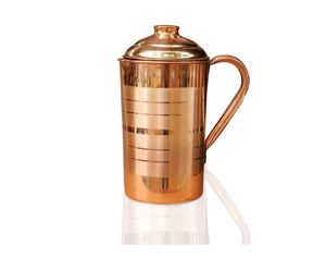 Ensemble de carafes en cuivre pour une solution de cuisine quotidienne fiable, ensemble métallique pour servir l'eau avec des verres, durable et réutilisable pour la cuisine et la salle à manger - Product Image 3