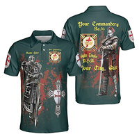 Polo personnalisé pour homme avec nom de commanderie, franc-maçon, chevalier templier, broderie personnalisée Sir Knights Fraternal