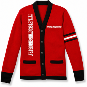 สร้างโลโก้และดีไซน์ของคุณเองบนเสื้อคาร์ดิแกนถักสำหรับชมรม/สมาคม/โรงเรียน/วิทยาลัย/มหาวิทยาลัย สำหรับทุกเพศ - Product Image 1
