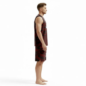 Conjunto de Camiseta de Baloncesto Sublimada Personalizada para Hombre, Camiseta sin Mangas con Estampado Personalizado y Pantalones Cortos con Cintura Elástica, Ropa Deportiva de Secado Rápido - Product Image 1
