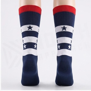 Chaussettes North Approach rayées bleu, rouge et blanc, respirantes, pour adultes, chaussettes décontractées d'été - Product Image 2