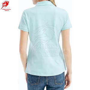 Chemises polo pour femmes en coton respirant de haute qualité, coupe confortable, pour un style décontracté et professionnel au quotidien. - Product Image 3