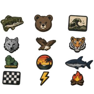 Custom 3D Rubber Animal Patches MutiShape Collection Eco-friendly Logo Patches For Clothes <b>Hats</b> <b>Bags</b> Vietnamese Factory - Product Image 1