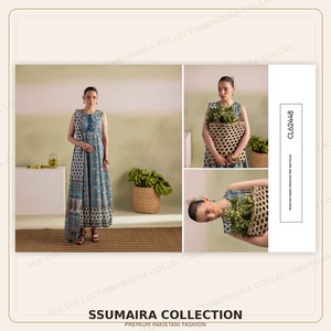 Colección Gul Ahmed Bagheecha de 3 piezas de trajes de tela estampada y bordada. |   Ropa de Mujer Paquistaní al por Mayor - Product Image 4