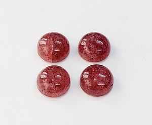 Cuarzo Rojo Fresa Natural en Forma de Cabujón Redondo 10*10 mm  11*11 mm  12*12 mm  14*14 mm  15*15 mm  20*20 mm Piedra Preciosa Natural - Product Image 4