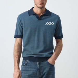 Polo en coton pour homme, col classique plié, design tendance, manches courtes, avec personnalisation du logo / Haute qualité - Product Image 1