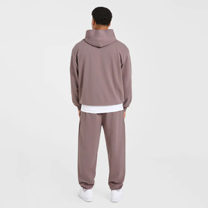Conjunto de chándal de 2 piezas con capucha y pantalón para hombre, al por mayor, de color liso, con logotipo personalizado, a bajo precio y con MOQ bajo - Product Image 2