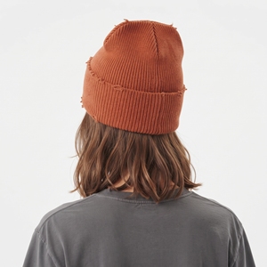 Bonnet unisexe vintage en tricot vieilli brodé, chapeau d'hiver personnalisé, casquette streetwear sur mesure, vente en gros - Product Image 6