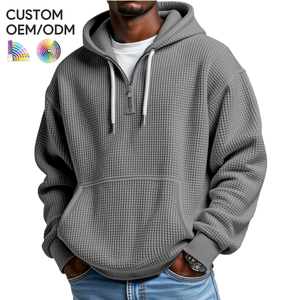 Sweat-shirt à capuche pour homme, hiver, OEM ODM, haute qualité, coton biologique BCI, molleton écologique, imperméable, brodé, surdimensionné - Product Image 5
