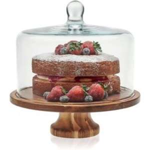Support à gâteau en bois artisanal antique pour une présentation élégante des desserts, décoration de table, utilisation à la maison, en cuisine ou lors de fêtes - Product Image 3