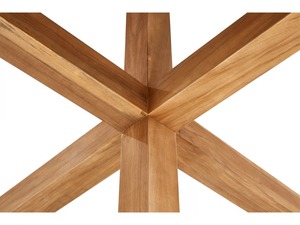 Modern <b>Round</b> Teak Wood Dining <b>Table</b> with X Base – Durable <b>Outdoor</b> Garden Furniture for Restaurant, Cafe & Hotel Wholesale - Product Image 4