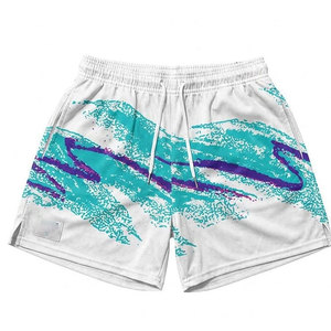 Shorts de basketball décontractés premium à taille mi-haute, 100 % coton, maille respirante, séchage rapide, avec cordon de serrage, service OEM pour hommes - Product Image 1