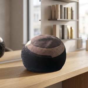 Half <b>Wig</b> Cap With Mono Base And Skin Tone Mesh <b>For</b> <b>Men</b> Hair Replacement System - Product Image 2